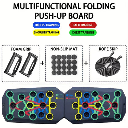 Portable Push-up Board Set for Chest, Abdomen, Arms, and Back Training