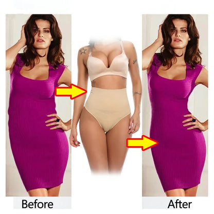 High Waist Tummy Control Thong Shaper for Women Slimming