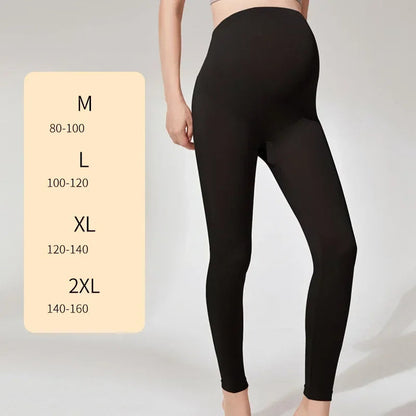 Elastic High Waist Leggings for Belly Support and Postpartum Fitness