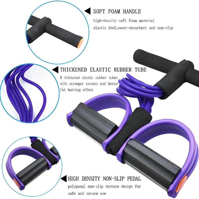 Four-Tube Pedal Tensioner for Home Fitness