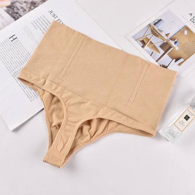 High Waist Tummy Control Thong Shaper for Women Slimming